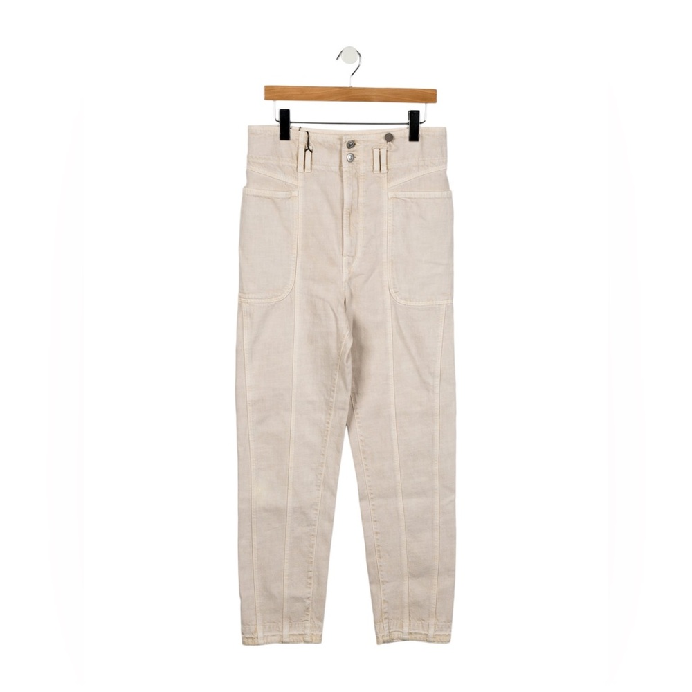 Isabel Marant Etoile Jeans Tess Slim Fit Boyfriend in Cream - Picture 4 of 5